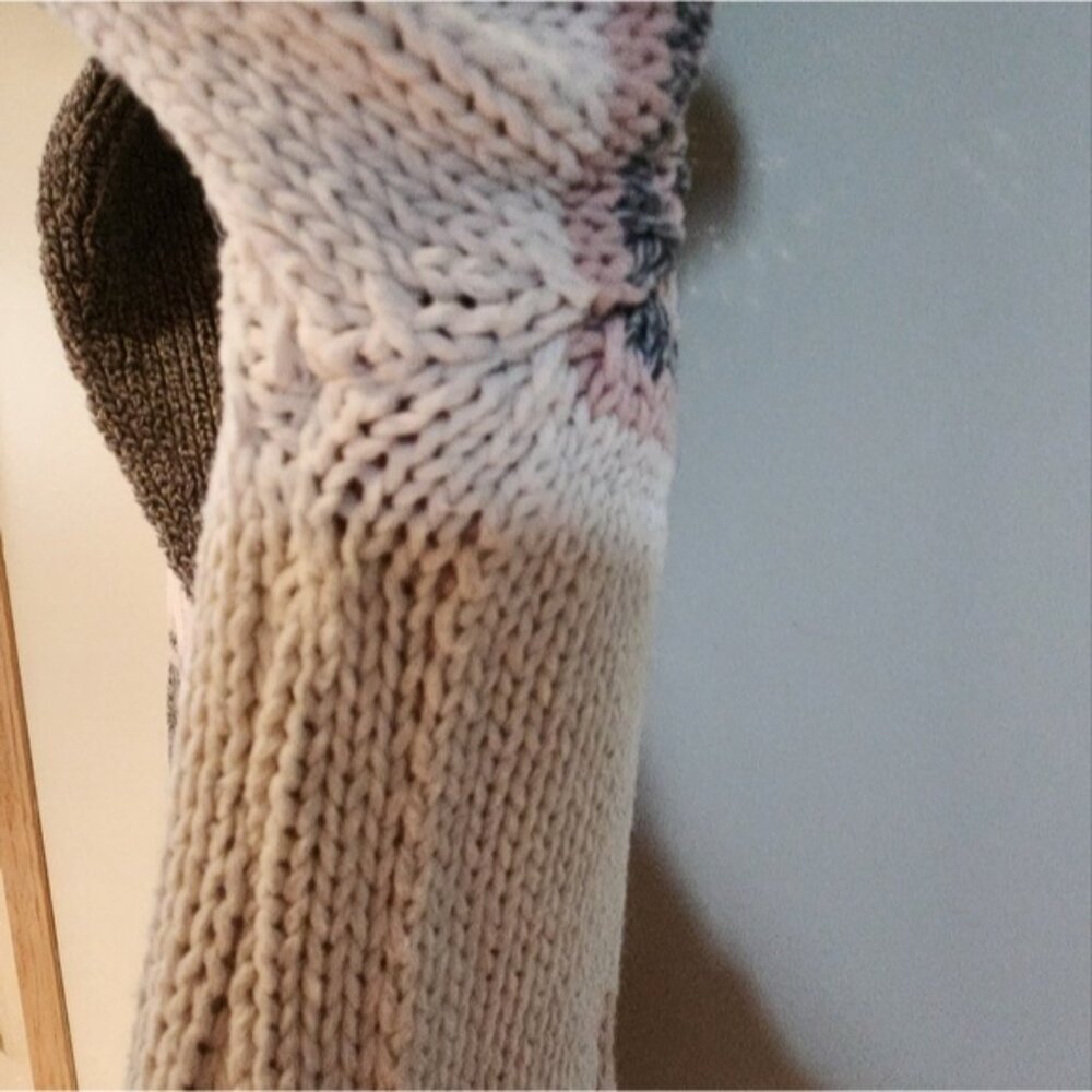 Cotton Country Button Up Knit Canada Pink/Grey Cardigan Maple‎ Leaf Back - Picture 8 of 13